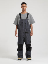 Gsou Snow Men's Colorblock Ski Bibs