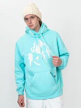 Wasserabweisender Snowall Unisex Mountain Snowscape Hoodie für Herren