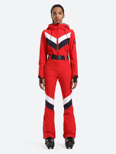 Over Ski Women's Stripe One Piece Ski Suit With Hood