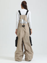 GSOU SNOW Womens Snowboard Bibs Super Baggy Ski Bibs Loose Snow Pants Overalls Waterproof Insulated Winter