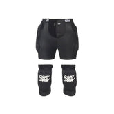 Gsou Snow Adult Black Ski Snowboard Protective Gear Shorts And Knee Pads Set