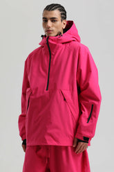 Men's Rose Minimalist Half-Zip Waterproof Insulated Snow Anorak