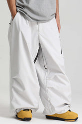 Men's Light Gray Lightweight Breathable Baggy Snow Pants