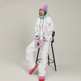 Women's Winter Fashion One Piece Ski Jumpsuit Overall Snowsuit