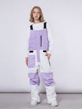 Pantalones con peto para nieve Mutu Snow Winter Moment Block para mujer