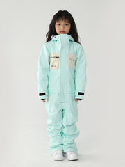 Kid's Air Pose Winter Warrior Block One Piece Snowsuit