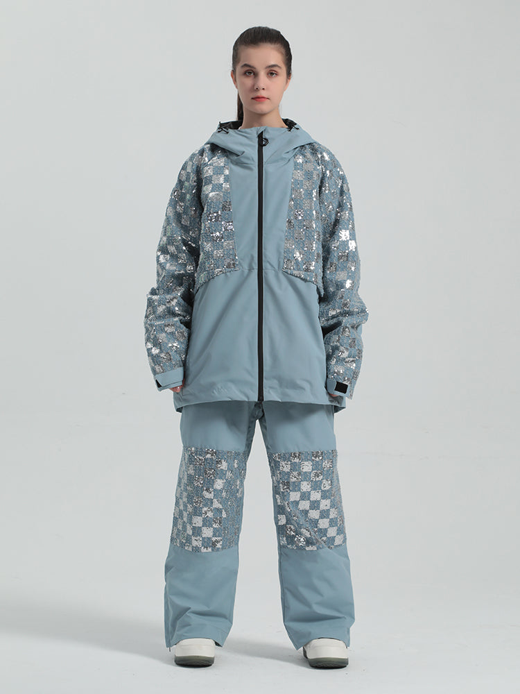 Traje de esquí con lentejuelas para mujer Gsou Snow 