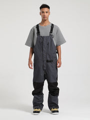 Gsou Snow Men's Colorblock Ski Bibs