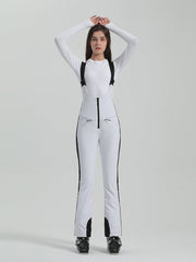 Gsou Snow Women's Multi-color Stretch Fabric Ski Bibs