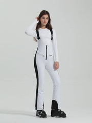 Gsou Snow Women's Multi-color Stretch Fabric Ski Bibs