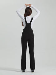 Gsou Snow Damen Ski-Latzhose, einfarbig, hochelastisch, schmal