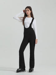 Gsou Snow Damen Ski-Latzhose, einfarbig, hochelastisch, schmal