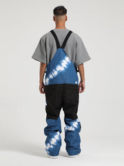 Gsou Snow Men's Colorblock Ski Bibs