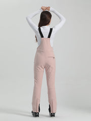 Gsou Snow Damen Ski-Latzhose, einfarbig, hochelastisch, schmal