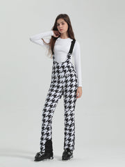Gsou Snow Damen Ski-Latzhose, einfarbig, hochelastisch, schmal