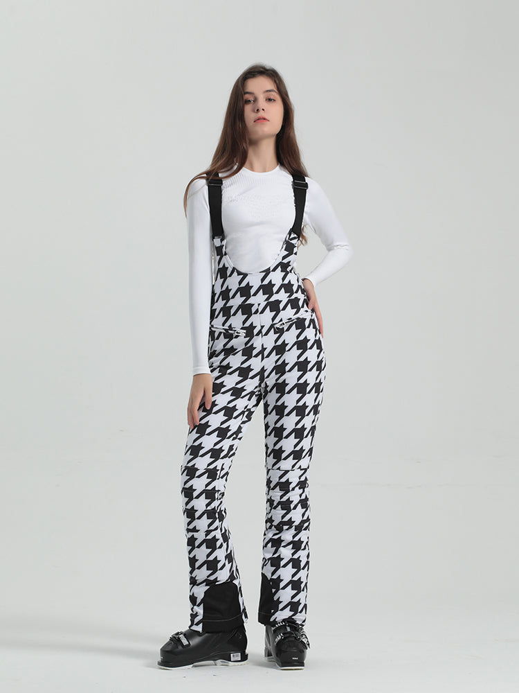 Petos de esquí ajustados y muy elásticos de color liso para mujer de Gsou Snow