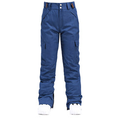 Pantalones con peto para snowboard, esquí e impermeables, elegantes y con aislamiento para mujer 