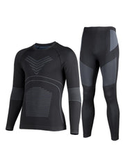 Ropa interior gris para hombre Gsou Snow, equipo de esquí, conjunto de ropa interior con función de absorción de secado rápido