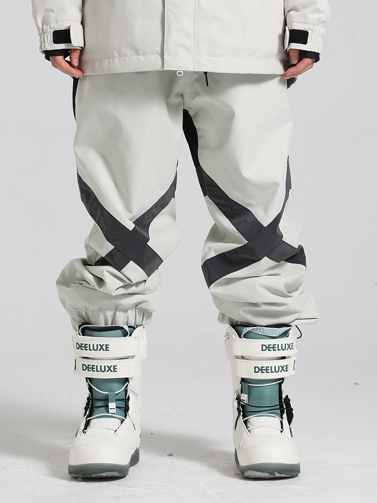 Pantalones de esquí reflectantes con bloques de color sueltos para hombre de Gsou Snow