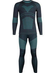 Gsou Snow Men's Dark Green Underwear Ski Equipment Quick-Drying Set
