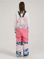 Pantalones de esquí con tirantes para mujer de Gsou Snow, pantalones de snowboard de una pieza impermeables y a prueba de viento para invierno