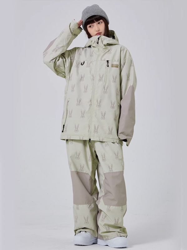 Traje de nieve holgado y adorable para mujer Snow Rabbit Freeride