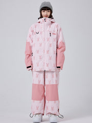 Traje de nieve holgado y adorable para mujer Snow Rabbit Freeride