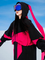 Trajes de snowboard holgados, cálidos, impermeables, retro, para exteriores, para mujer 