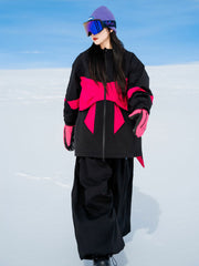 Trajes de snowboard holgados, cálidos, impermeables, retro, para exteriores, para mujer 