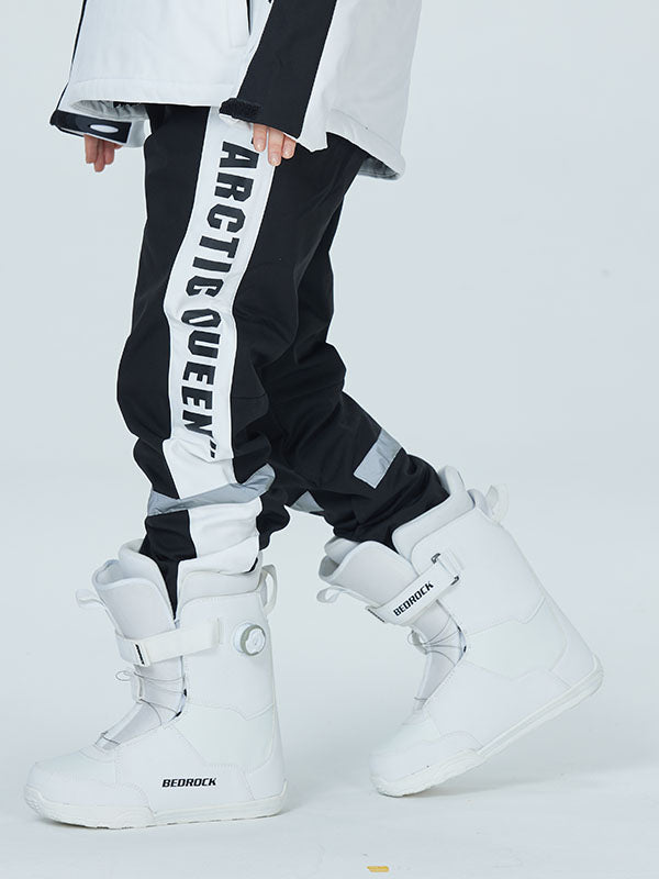 Pantalones de nieve con rayas reflectantes Arctic Queen Winter Guide para mujer