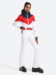 Traje de esquí de una pieza con capucha para mujer Over Ski 