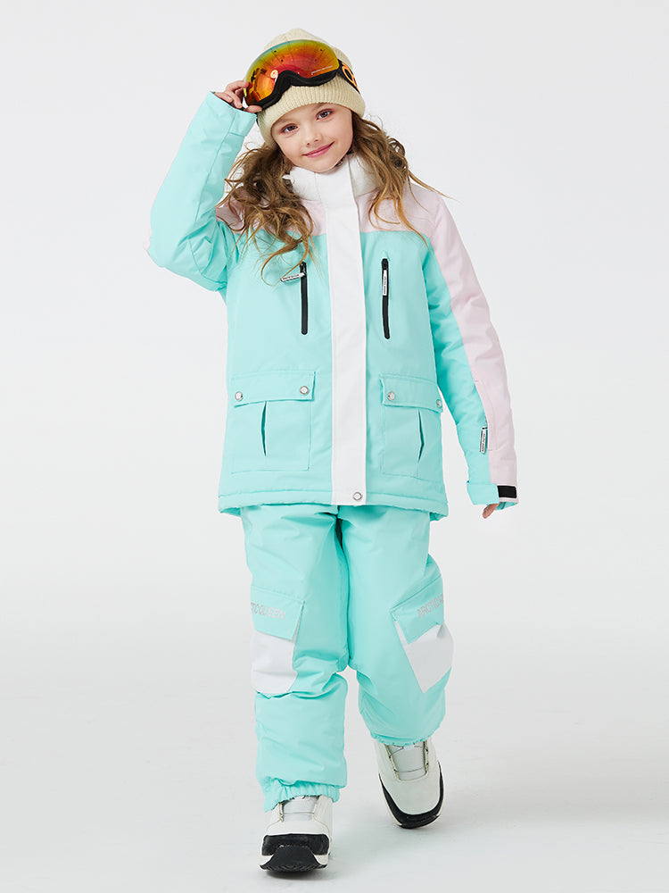 Trajes de nieve impermeables para niños unisex amantes de la montaña