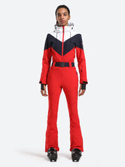 Traje de esquí de una pieza con capucha para mujer Over Ski 
