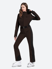 Gsou Snow Women's Classic Faux Fur One Piece Ski Suit