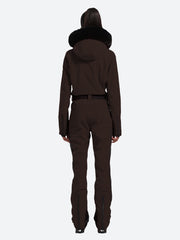 Gsou Snow Women's Classic Faux Fur One Piece Ski Suit