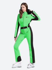 Gsou Snow Women's Classic Faux Fur One Piece Ski Suit
