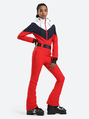 Traje de esquí de una pieza con capucha para mujer Over Ski 