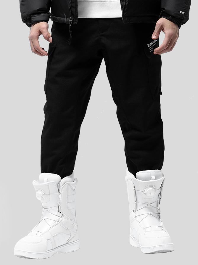 Pantalones de nieve impermeables tipo harén de cintura alta RAWRWAR para hombre