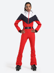 Traje de esquí de una pieza con capucha para mujer Over Ski 