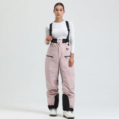 Women's Gsou Snow Durable Mountain Pro All Function Cargo Snow Bibs Pants