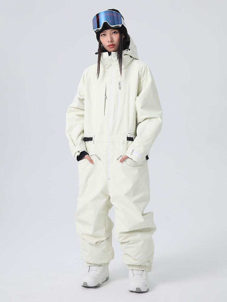 Women's Searipe Mountain Freerider One Piece Ski Suits Full Body Baggy Snowsuits