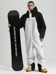 Men's Backcountry Explorer One Piece Cargo Ski Suits Full Body Snowsuits