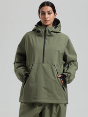 Women's Gsou Snow Durable Urban Vibe Pullover Anorak Snowboard Jacket