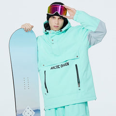 Chaqueta anorak con media cremallera SnowCrest FrostTrek para mujer