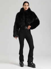 Women's Glacier Vogue Ski Jumpsuit & Faux Fluffy Fur Delish Jacket