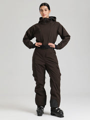 Women's Gsou Snow Alpine Luxe Slim Fit Full Body Onesie Ski Jumpsuit