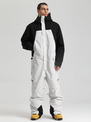 Men's Backcountry Explorer One Piece Cargo Ski Suits Full Body Snowsuits