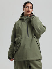 Women's Gsou Snow Durable Urban Vibe Pullover Anorak Snowboard Jacket