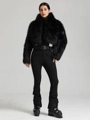 Women's Glacier Vogue Ski Jumpsuit & Faux Fluffy Fur Delish Jacket