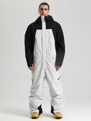 Men's Backcountry Explorer One Piece Cargo Ski Suits Full Body Snowsuits